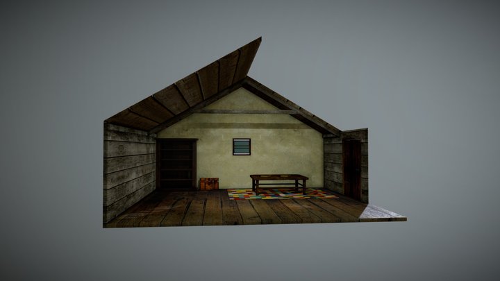 Attic Diorama 3D Model