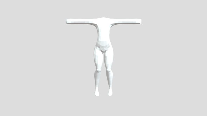 Low Poly Butt 3D Model