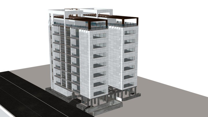 modern tower office apartment house home 3D Model