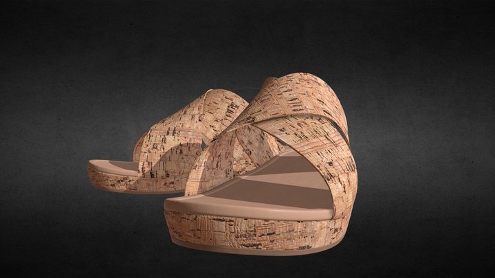 Cork Sandals 3D Model