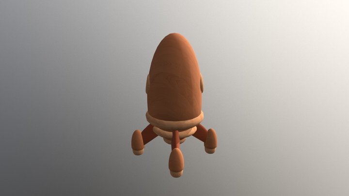 Toy Rocket Ship 3D Model