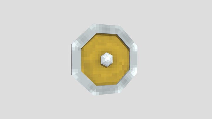 Low Poly Shield 3D Model