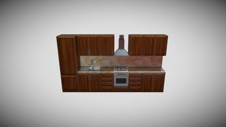 Virtual kitchen 3D Model