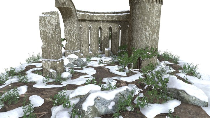 Ruins in the snow – Free 3D Model STL