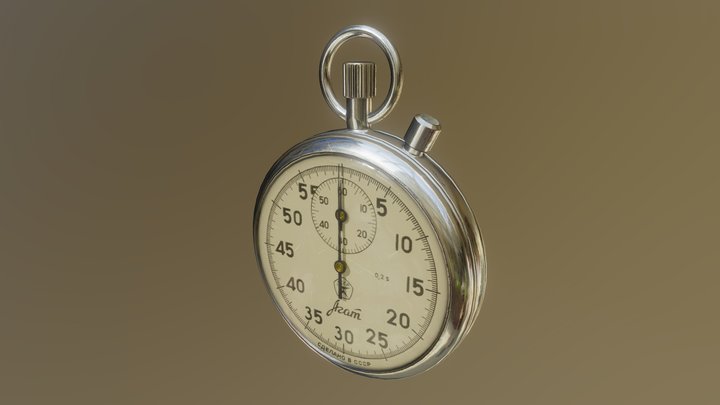 Agat stopwatch 3D Model