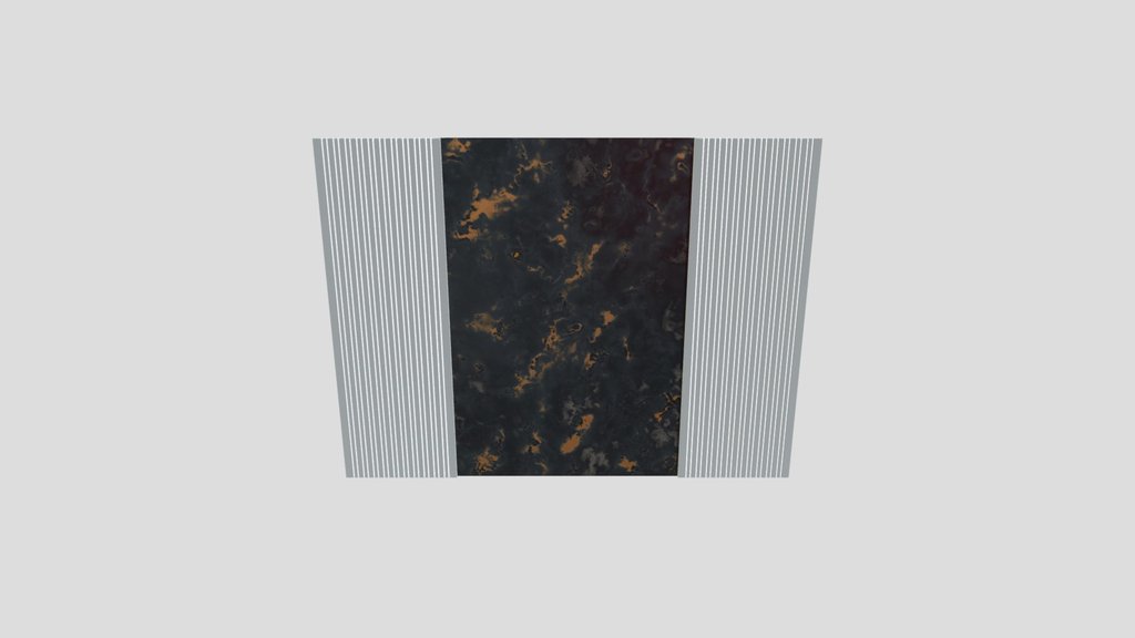 Marble W Vertical Golden Panels