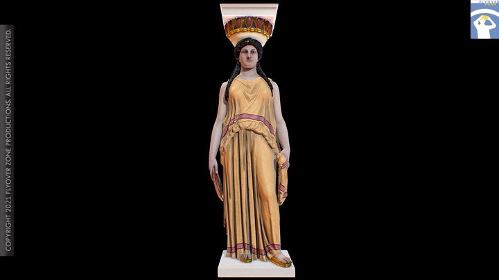 3D rendering of Maiden A (Kore, Caryatid, restoration)