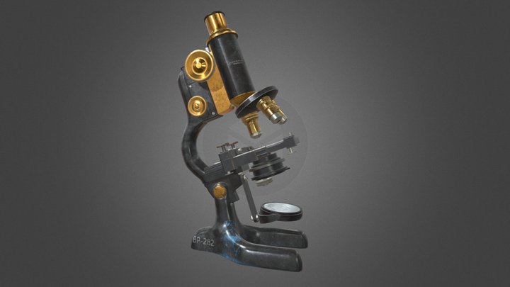 Antique Microscope 3D Model