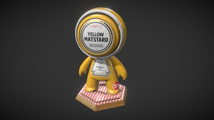 YELLOW MATSTARD 3D Model