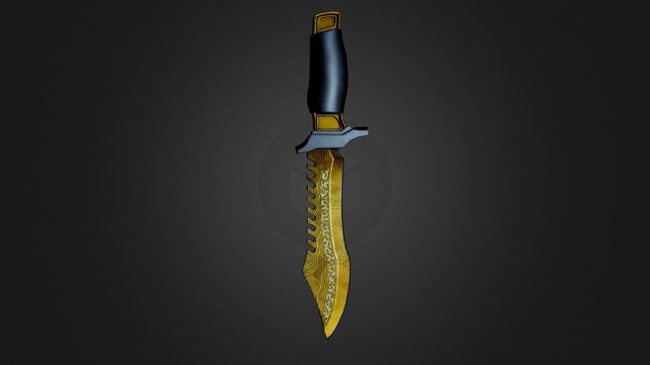Bowie knife-The legend of coating 3D Model