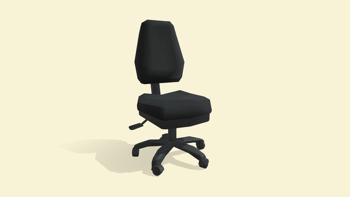 Low Poly Office Chair 3D Model