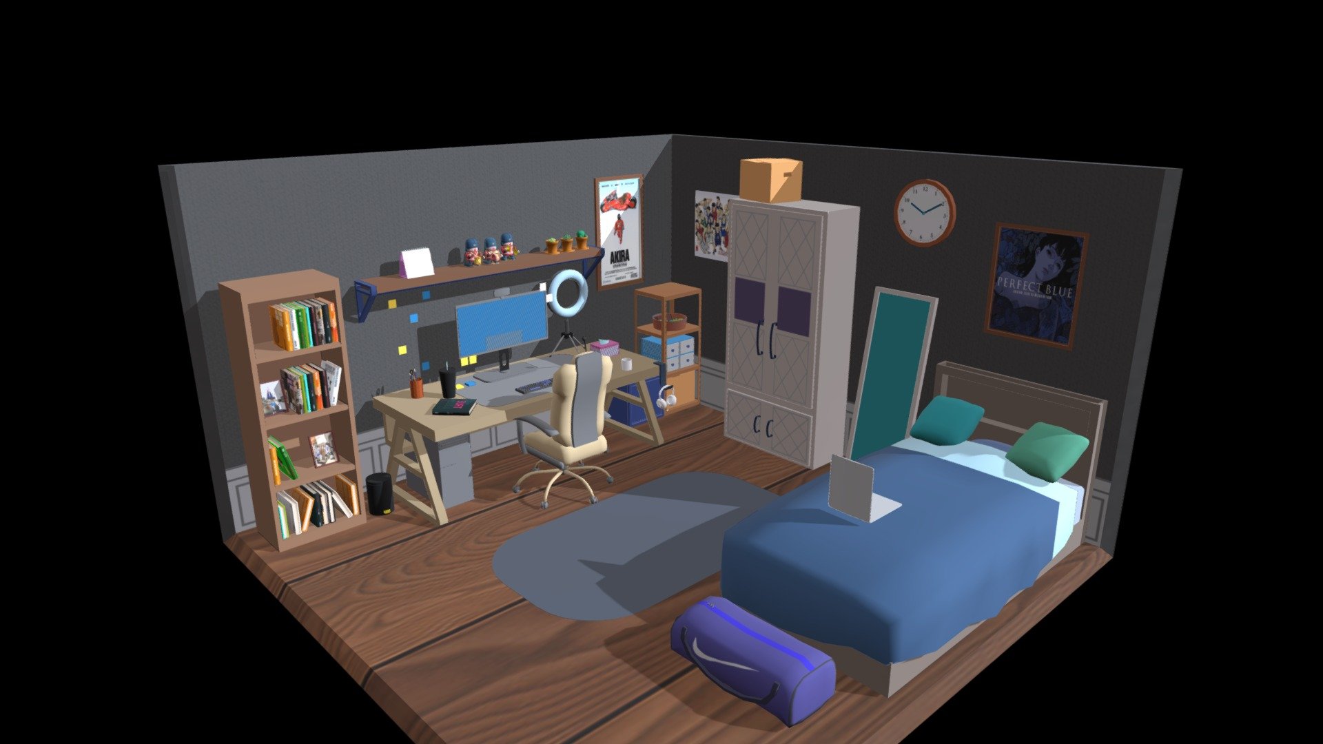 computer room_004(last) - Buy Royalty Free 3D model by Monokuma ...