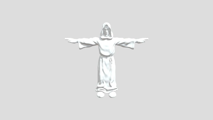Magician in robe 3D Model