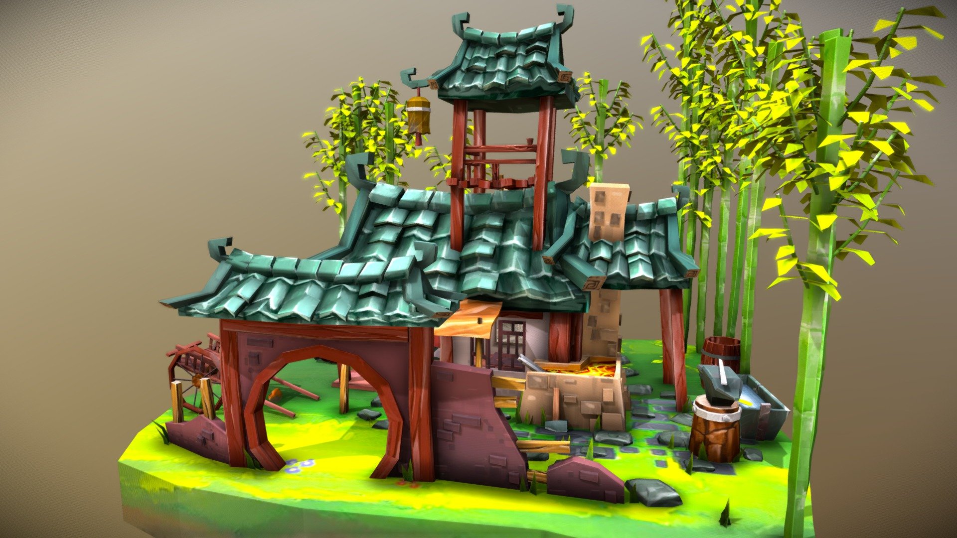 Stylized chinese blacksmith - 3D model by alexdekeyser [4490ad4 ...