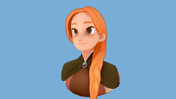 Bust, hand painted 3D Model