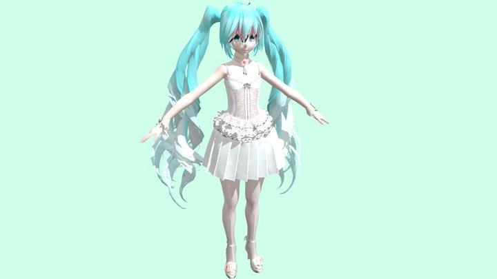 Miku (Ballet W Skirt) 3D Model