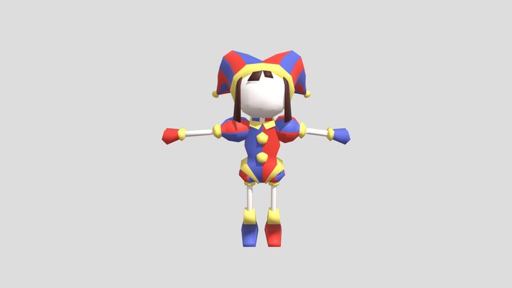Retro Low Poly Pomni * FREE DOWNLOAD * 3D Model