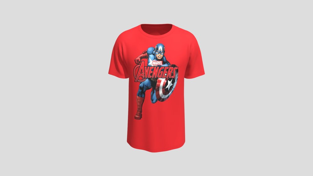 Captain America Action Graphic T Shirt