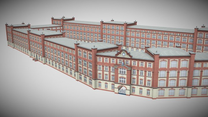 Eschebach manufactory complex, Dresden, Germany 3D Model