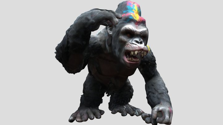 Gravegrin - monster gorilla – Kostenloses 3D-Modell STL