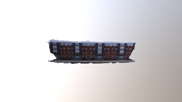 BCC Dorm Building Face 2 3D Model