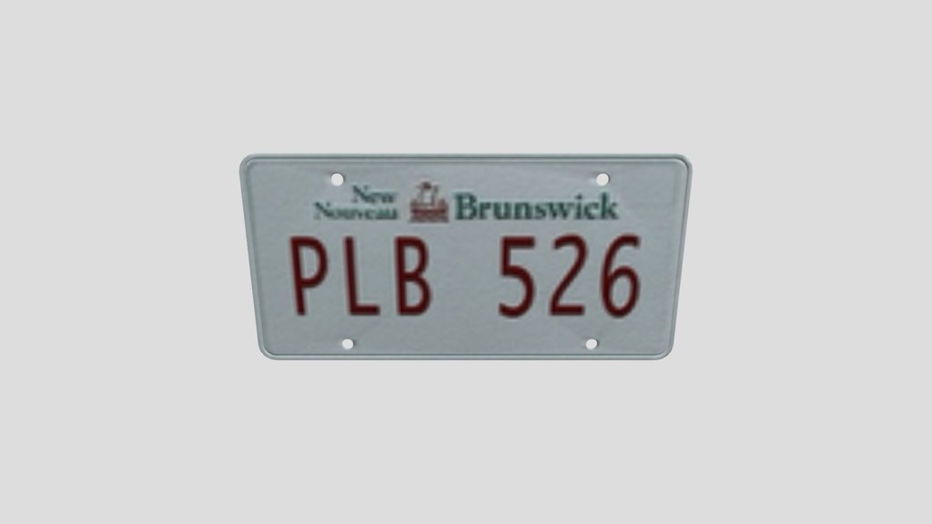 Nouveau Brunswick Licence Plate Pl