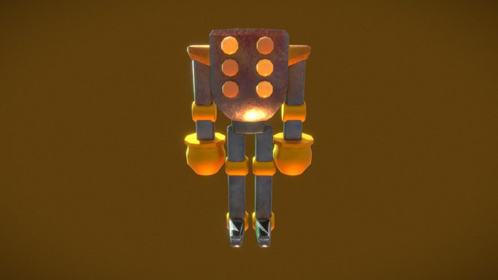 Old robot box 3D Model