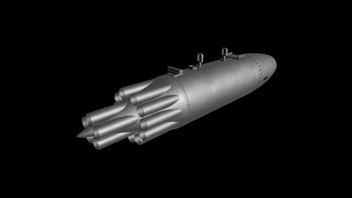 Rocket Launcher UB-16-57KV 3D Model