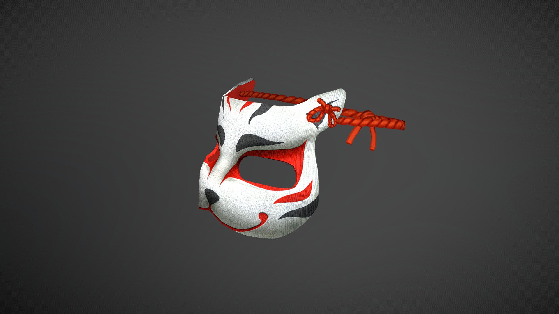 Kitsune Face Mask 3D model by Kikobri [44996fd] Sketchfab