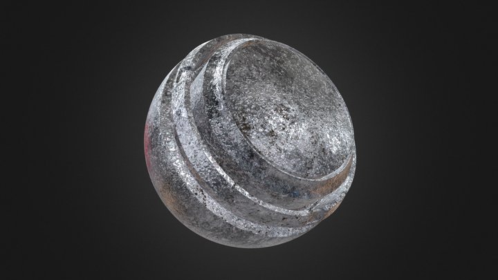Rough Old Dirty Metal smart material 3D Model