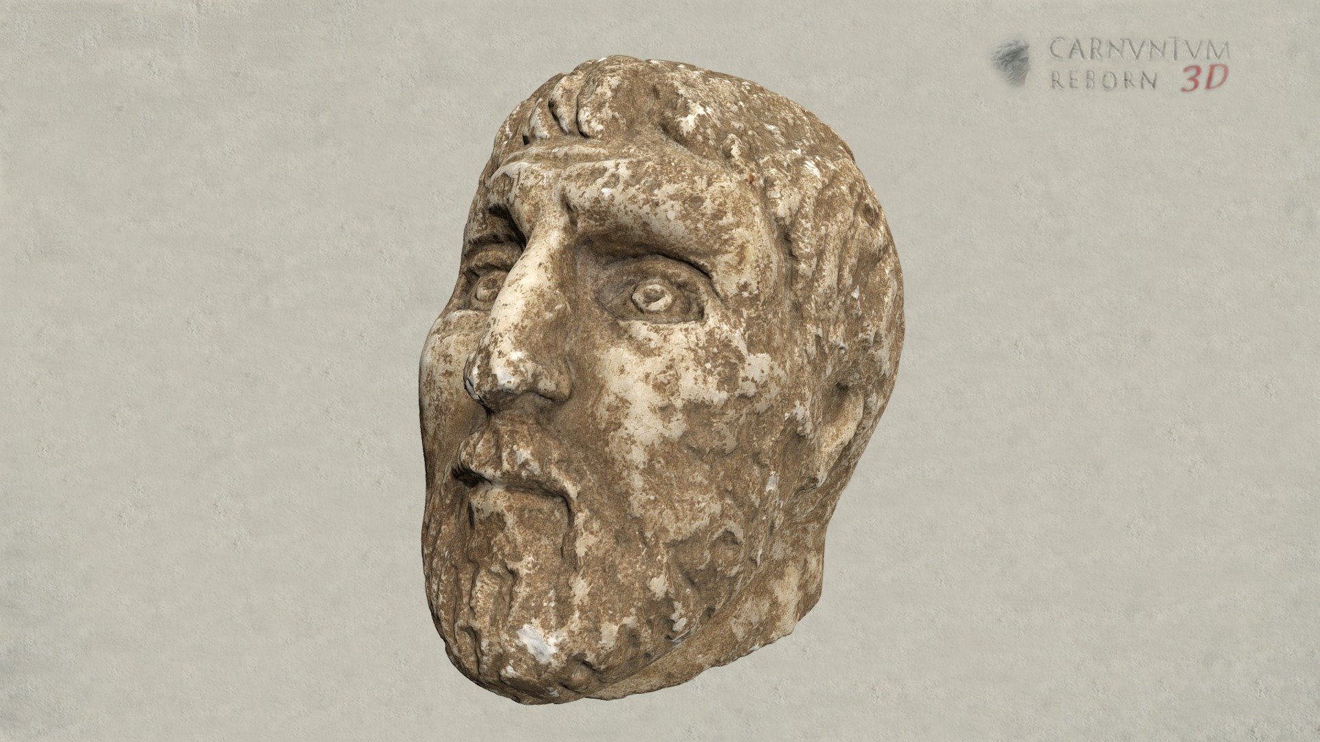 Kopf einer Statuette — Sketchfab embed 3D viewer