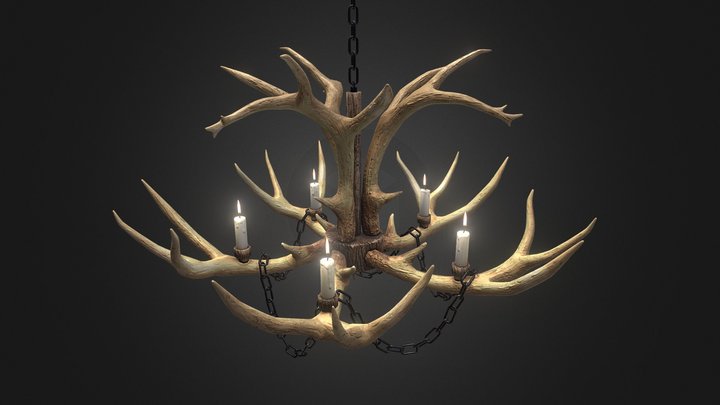 Hunter's Chandelier 3D Model