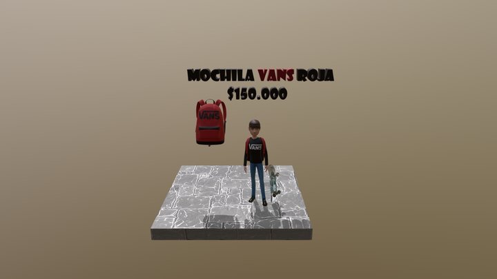 MOCHILA ROJA 3D Model