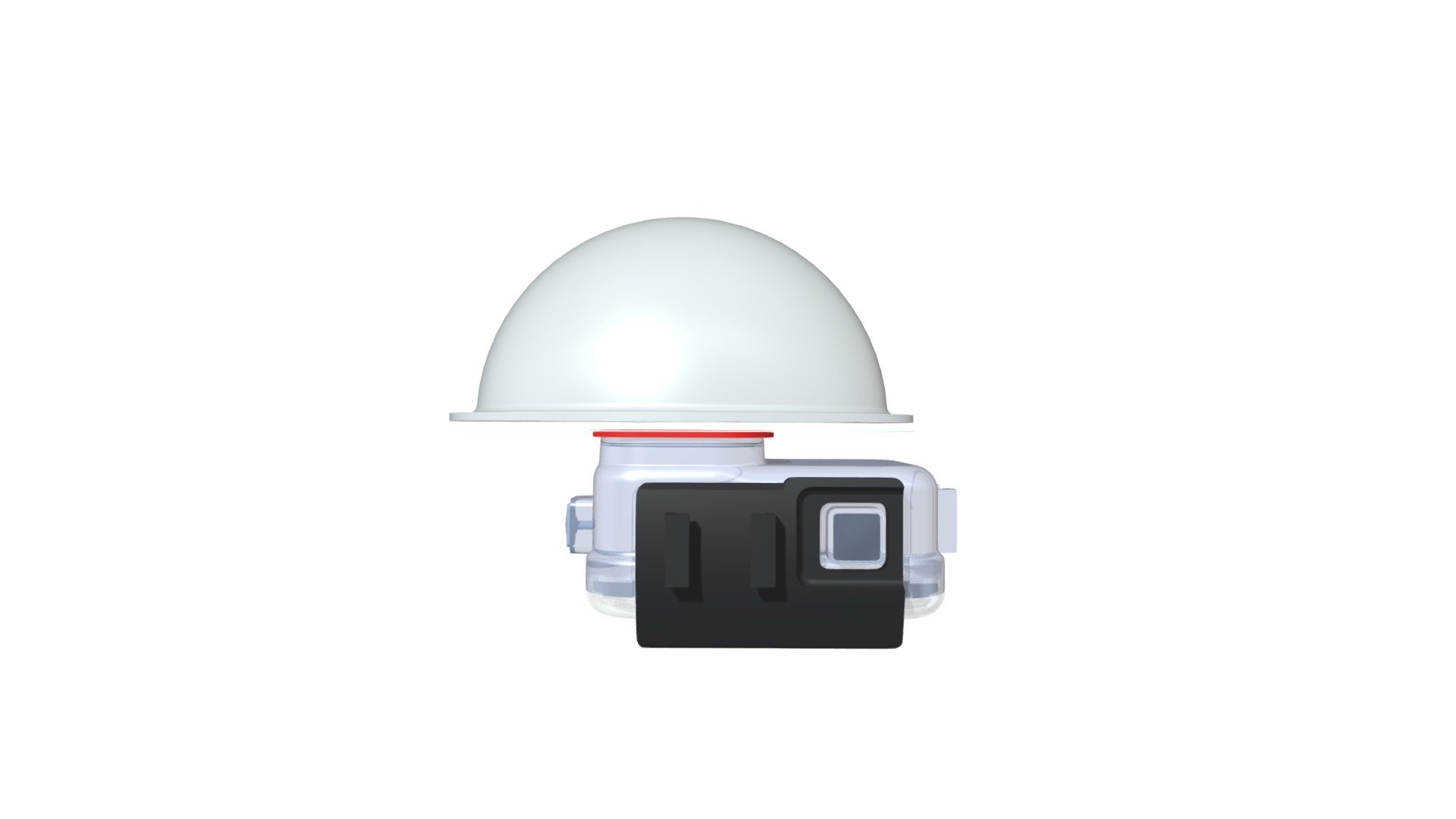 DJI action 4 dome port — Sketchfab embed 3D viewer