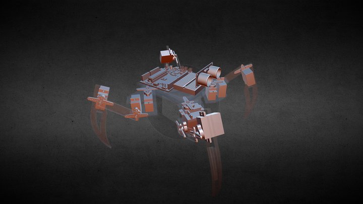 Quadruped Robot - Spider 3D Model