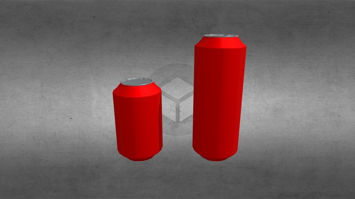 Textured Cans 3D Model
