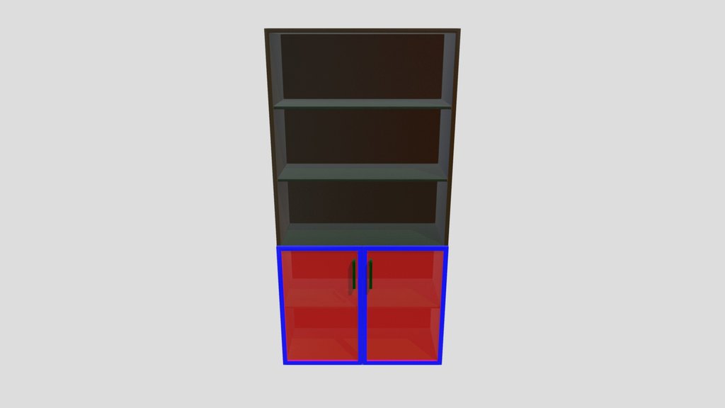 Cupboard 900 450 1800 Mm Half Glass Door