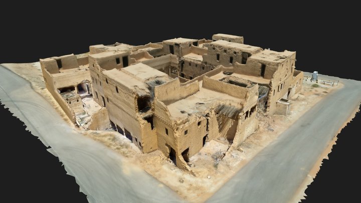 Aljenini Palace at Saudi Arabia 3D Model