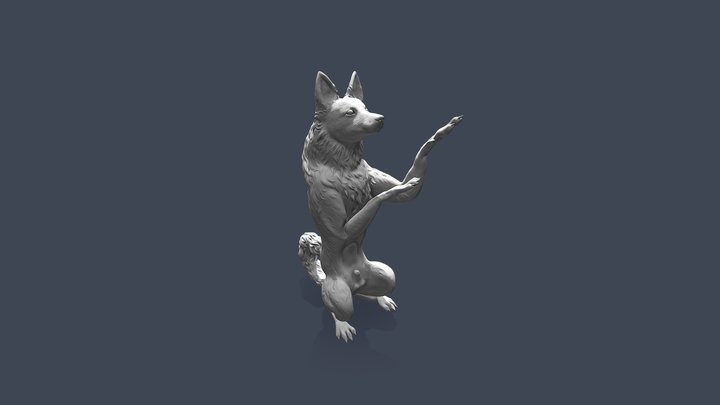 Dog Sculpt for 3D Print 3D Model
