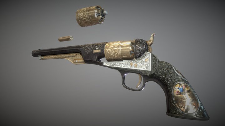 Colt Revolver 3D Model