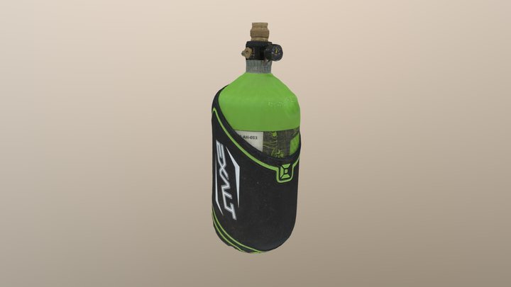 Compressed Air Paintball Tank 3D Model