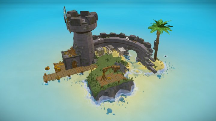 Navy Island - Abandoned Prison 3D Model