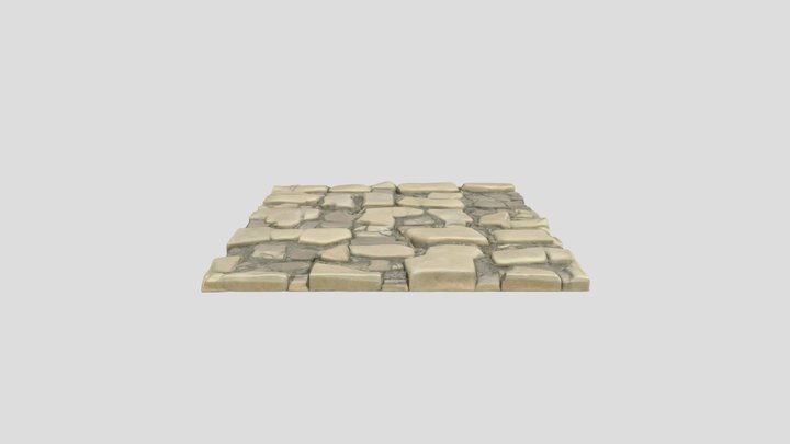 Medieval Cobblestone Path 3D Model
