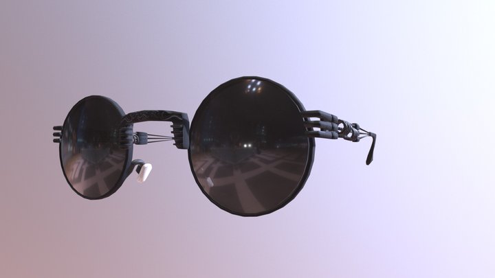 Round Glasses 3D Model