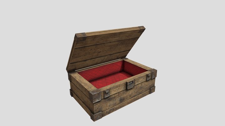 Case Chest Low poly For Game(Two Part )
