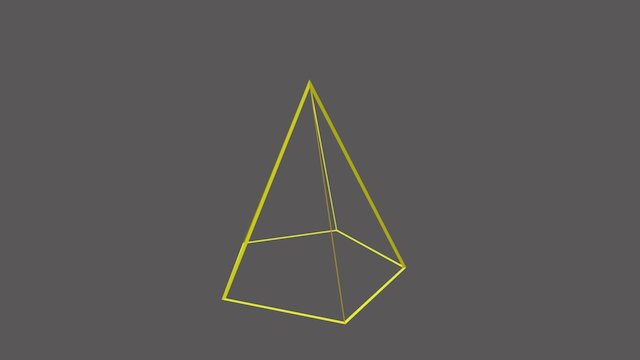 5k Piramide, Draadmodel 3D Model