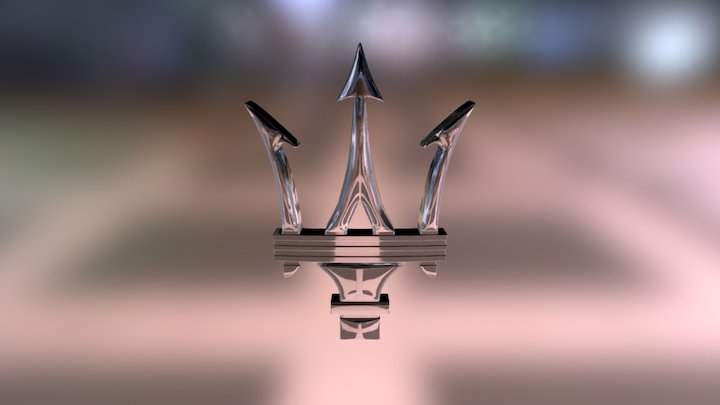 Maserati Emblem 3D Model