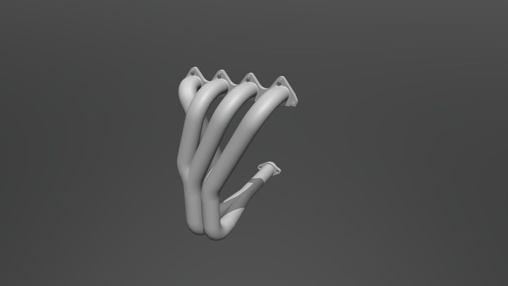 B series exhaust manifold 4 2 1 3D Model