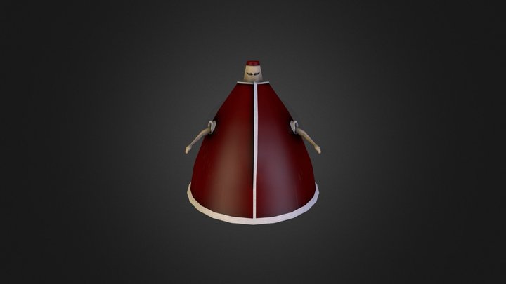 Low Poly Ottoman 3D Model