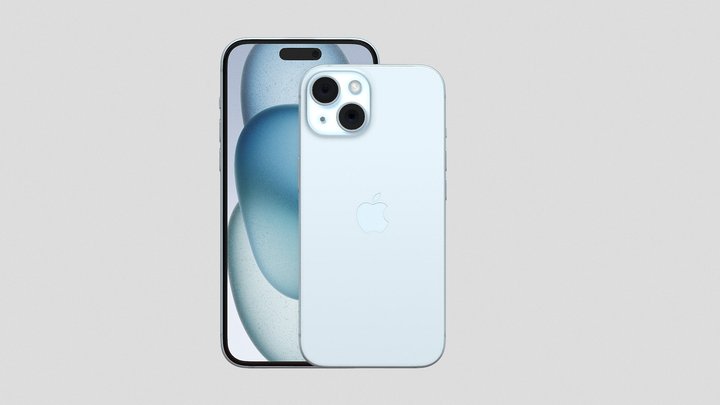 iPhone 15 Blue 3D Model
